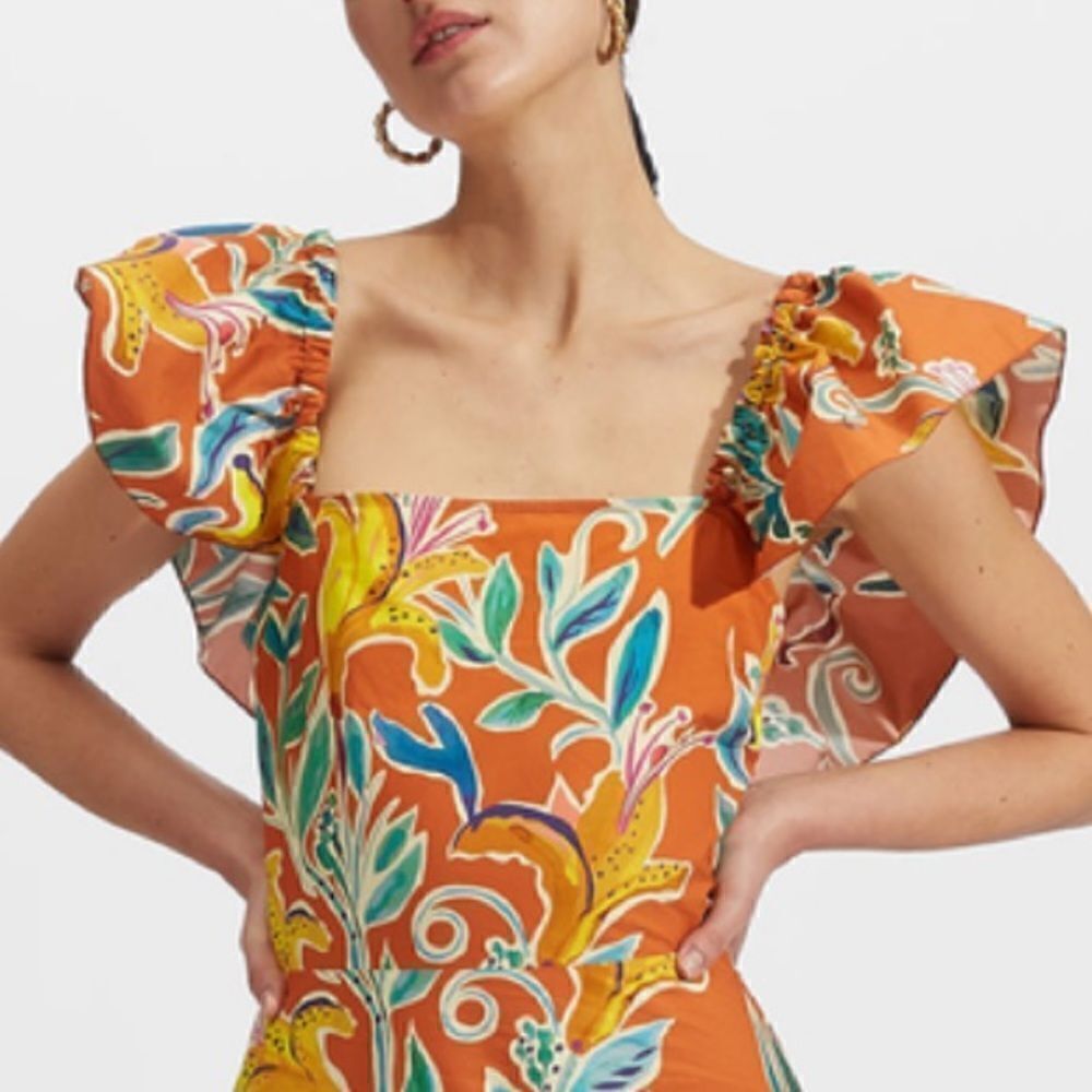 NWT La Double J Scarlett Dress Lily in Popeline Cotton Small - Picture 3 of 16